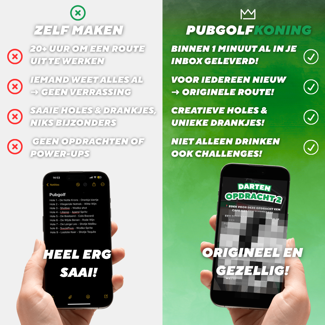 Pubgolf in eigen stad