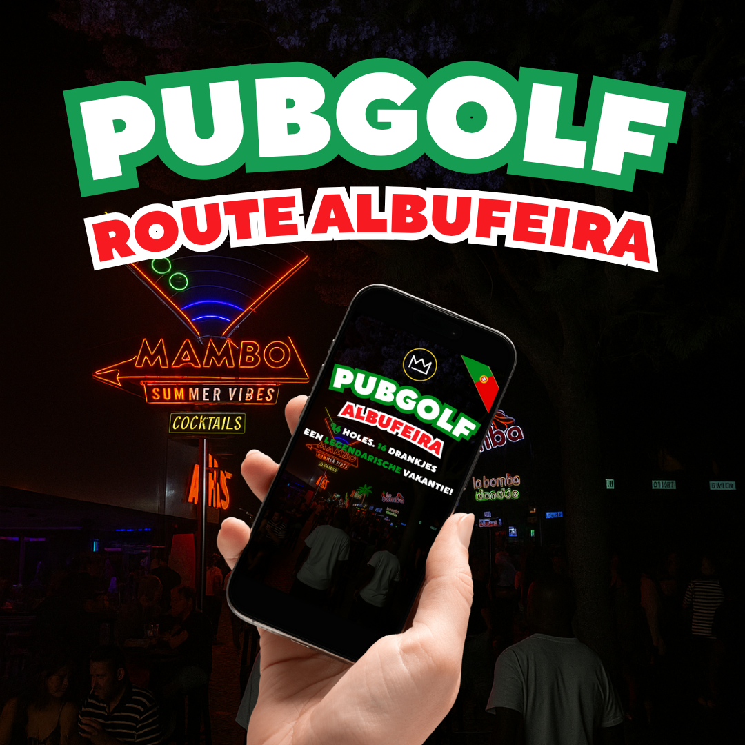Pubgolf Albufeira De Pubgolf Koning Pubgolf_Route_Albufeira