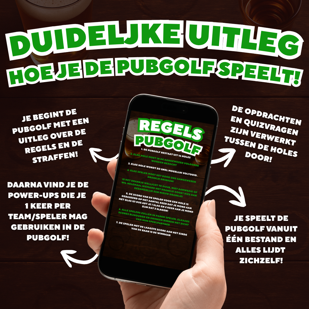 Pubgolf eigen stad - 6 of 9 Holes