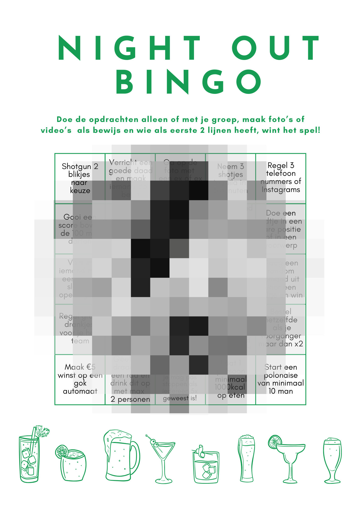 Night Out Bingo in Teams